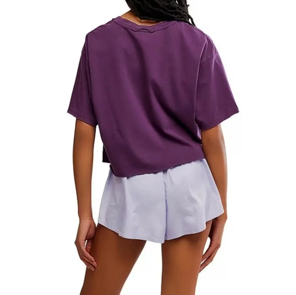 FP Movement by Free People Cropped Short Sleeve Tee in Purple - Picture 6 of 6
